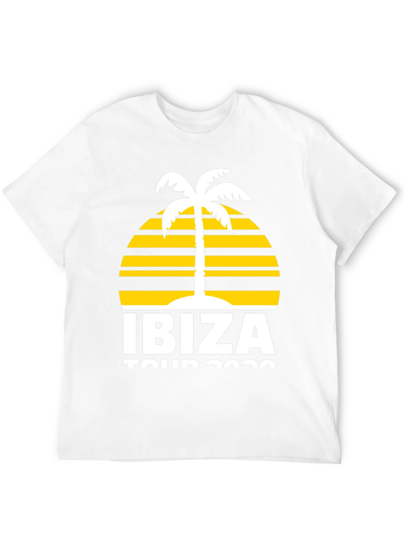 Ibiza Tour 2020 Graphic T-Shirt - Palm Tree Design