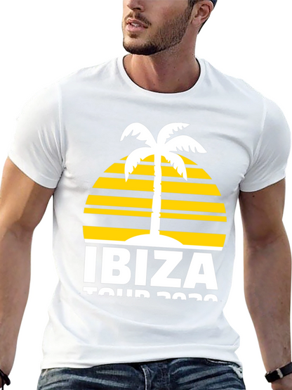 Ibiza Tour 2020 Graphic T-Shirt - Palm Tree Design