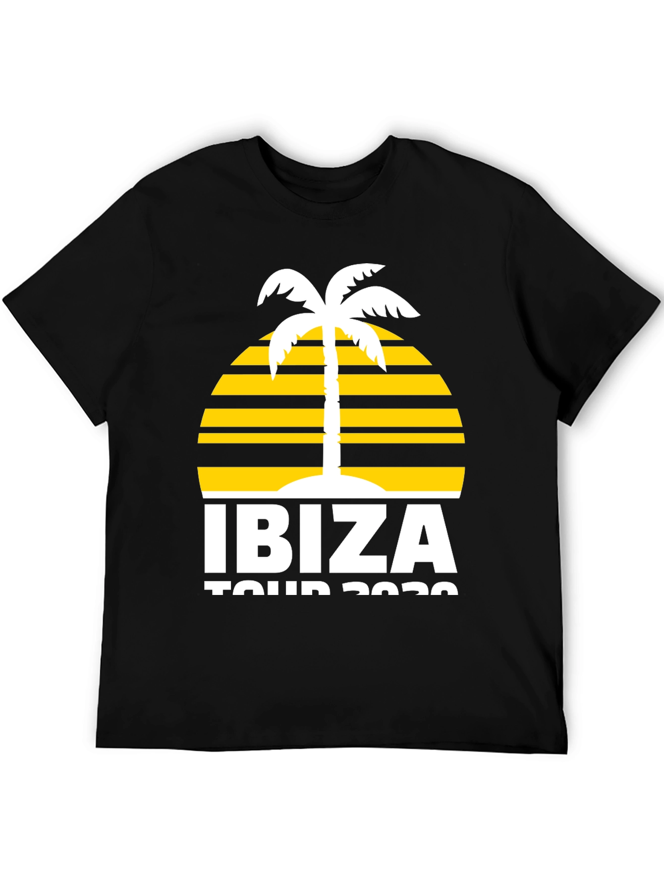 Ibiza Tour 2020 Graphic T-Shirt - Palm Tree Design