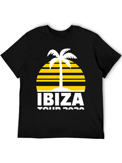 Ibiza Tour 2020 Graphic T-Shirt - Palm Tree Design