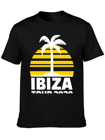 Ibiza Tour 2020 Graphic T-Shirt - Palm Tree Design
