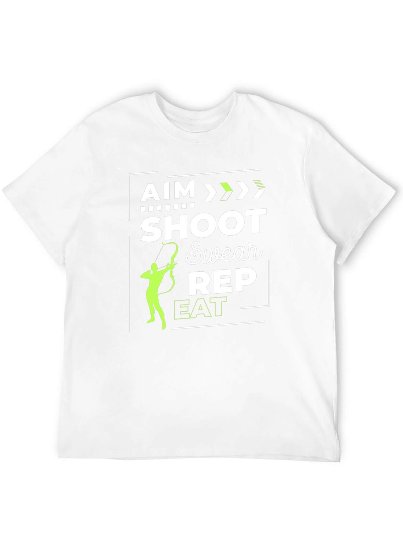 Aim Shoot Swear Rep Eat Black Graphic Tee