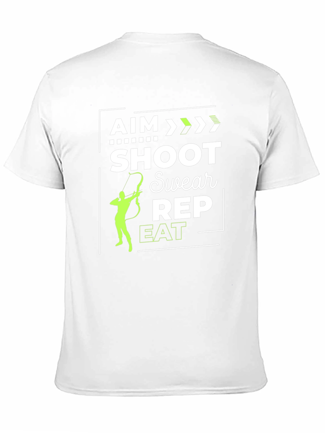 Aim Shoot Swear Rep Eat Black Graphic Tee