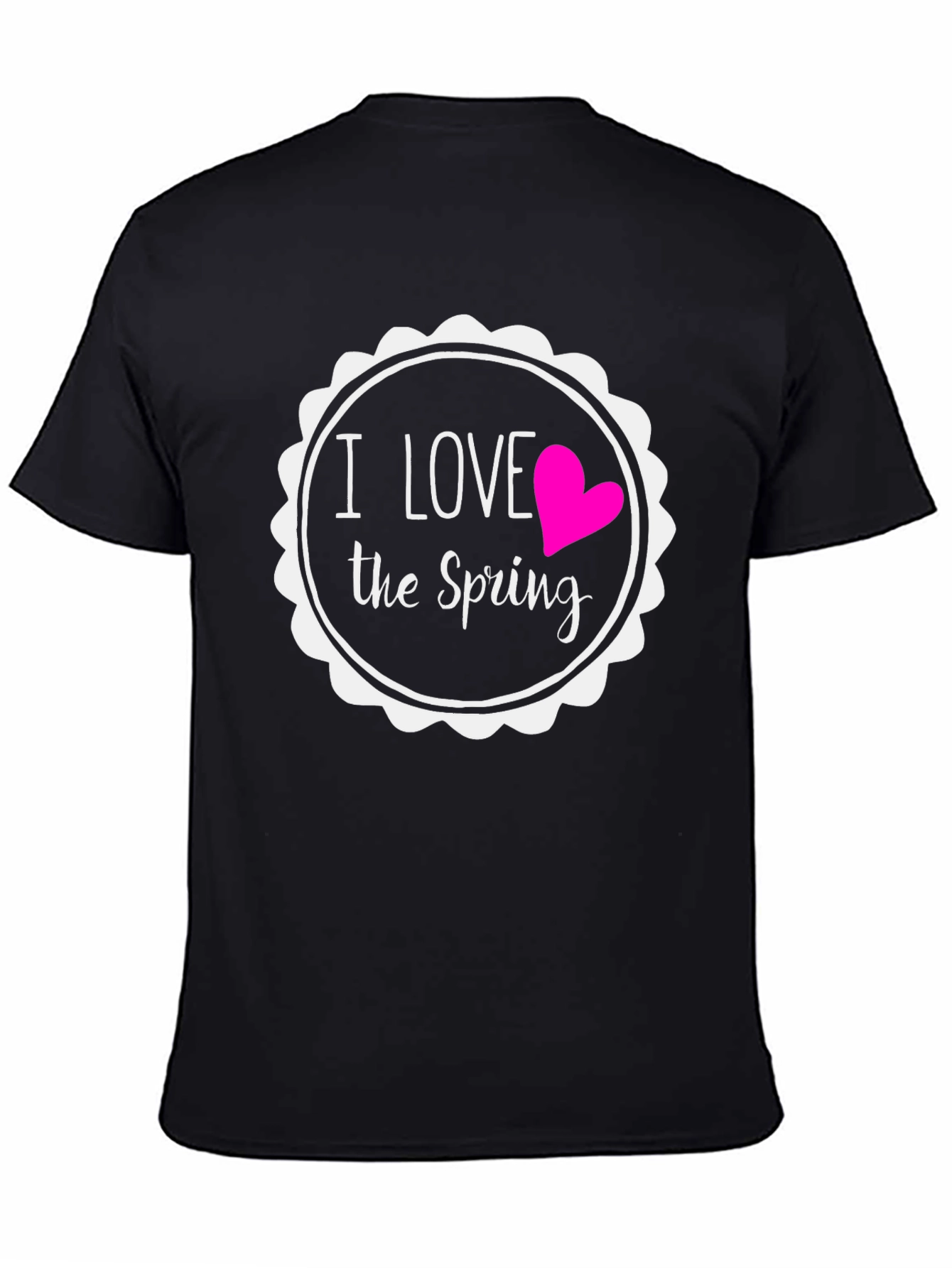 I Love the Spring Black T-Shirt