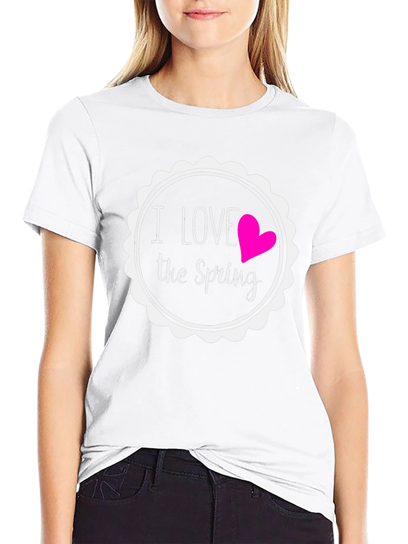 I Love the Spring Black T-Shirt