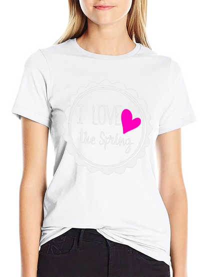 I Love the Spring Black T-Shirt