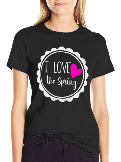 I Love the Spring Black T-Shirt