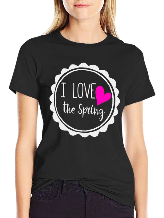 I Love the Spring Black T-Shirt