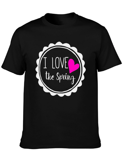 I Love the Spring Black T-Shirt