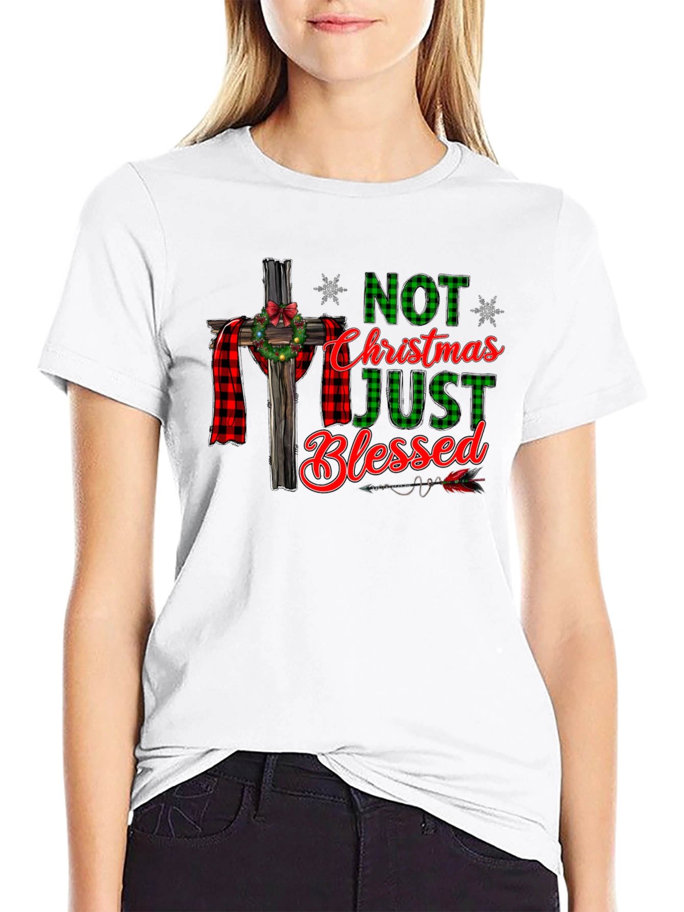 Not Just Christmas Blessed Graphic T-Shirt