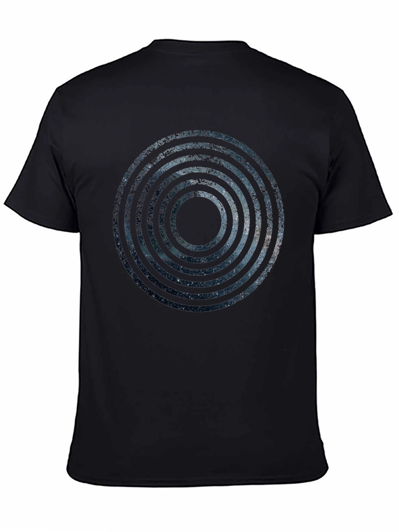 Cosmic Rings Graphic Black T-Shirt