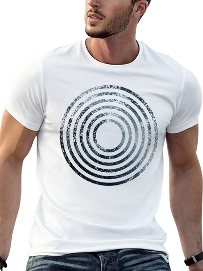 Cosmic Rings Graphic Black T-Shirt