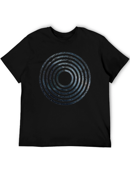 Cosmic Rings Graphic Black T-Shirt