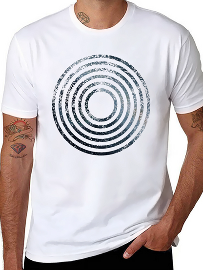 Cosmic Rings Graphic Black T-Shirt