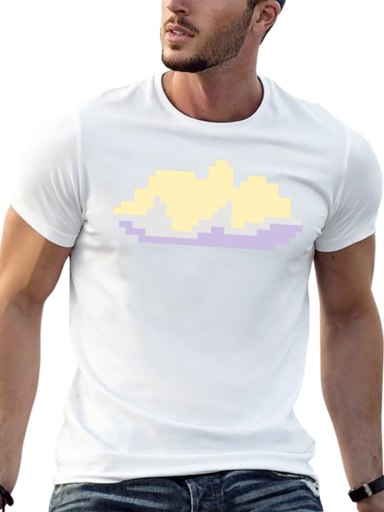 Pixel Cloud T-Shirt - Retro Gaming Style