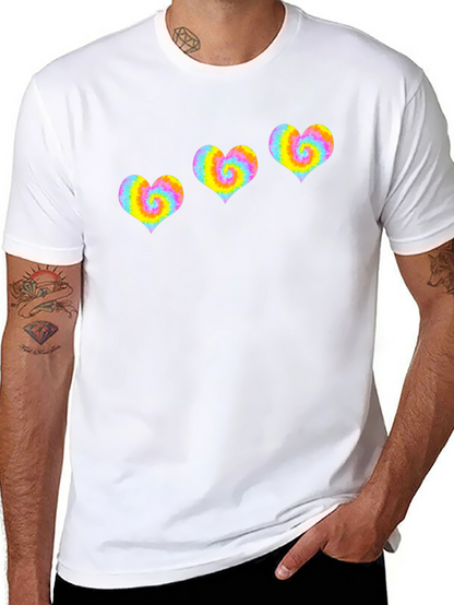 Tie Dye Heart Graphic Tee - Black