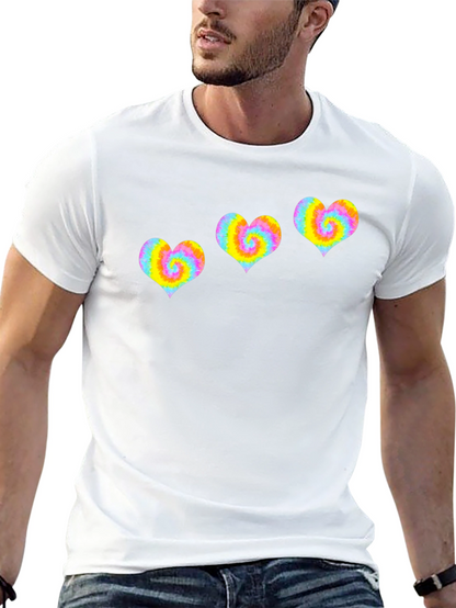 Tie Dye Heart Graphic Tee - Black