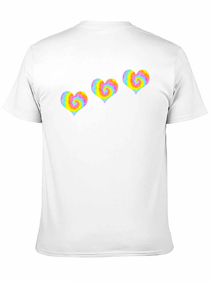 Tie Dye Heart Graphic Tee - Black