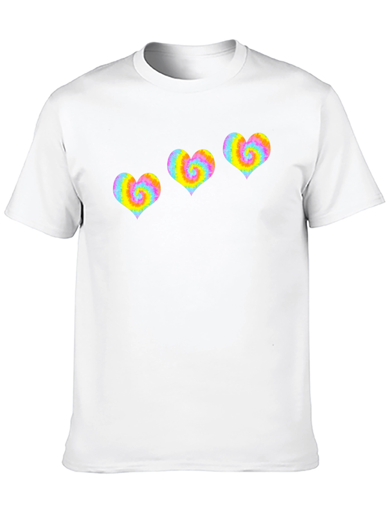 Tie Dye Heart Graphic Tee - Black