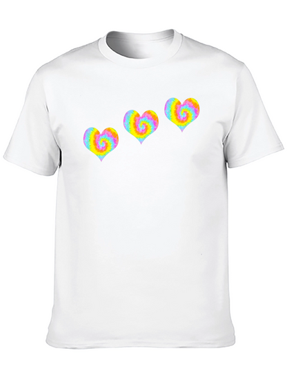 Tie Dye Heart Graphic Tee - Black