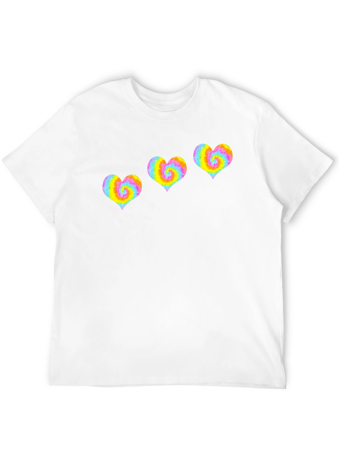 Tie Dye Heart Graphic Tee - Black