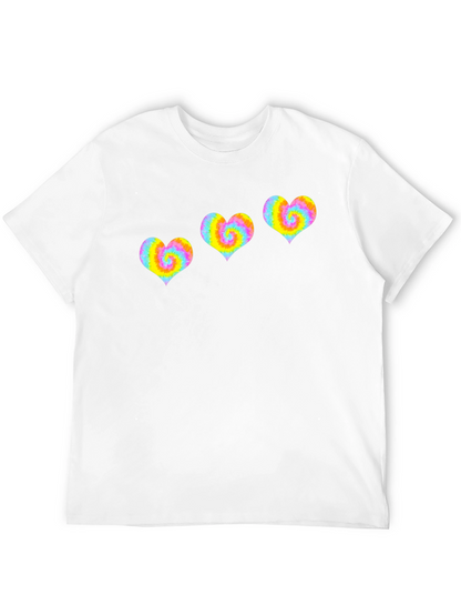 Tie Dye Heart Graphic Tee - Black