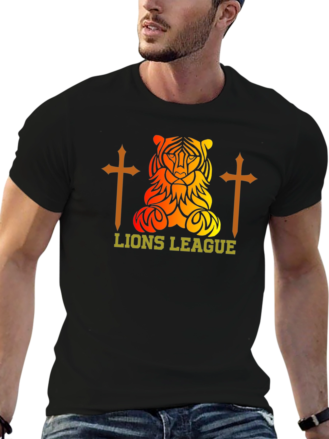 Lions League Graphic Tee - Black