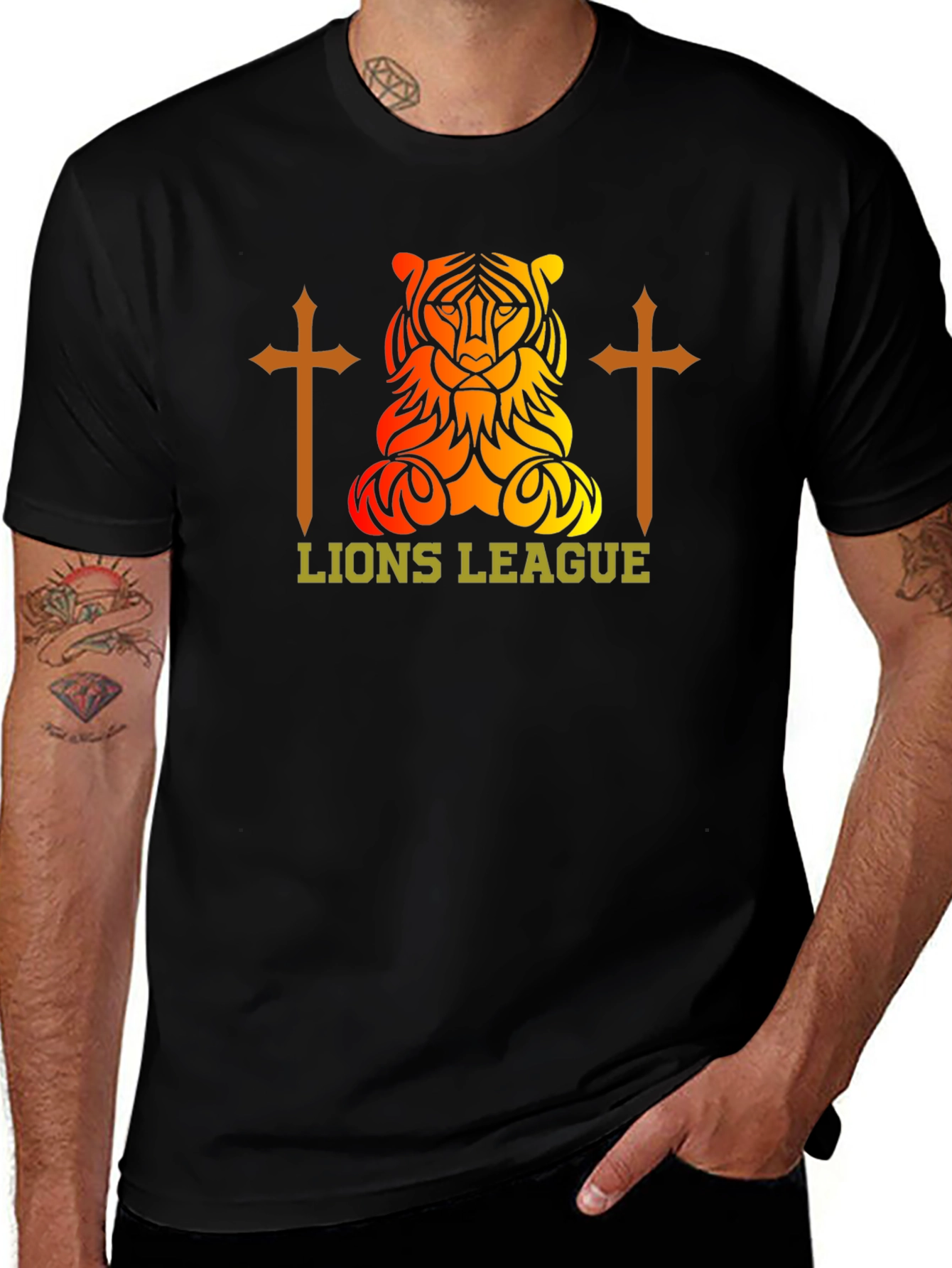Lions League Graphic Tee - Black