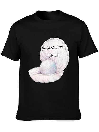 Pearl of the Ocean Black Graphic Tee