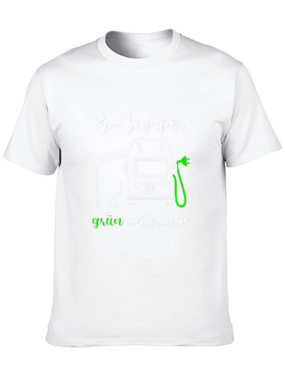 E-Camper Green T-Shirt: Electric Vehicle Adventure