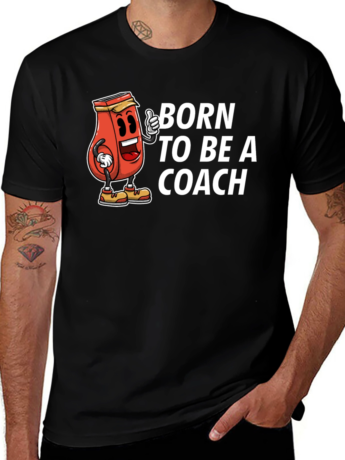 Born To Be A Coach Black T-Shirt