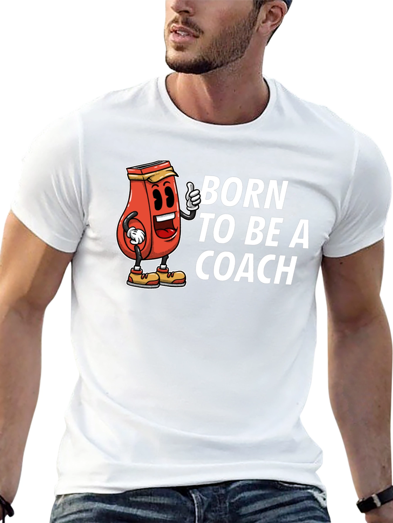 Born To Be A Coach Black T-Shirt