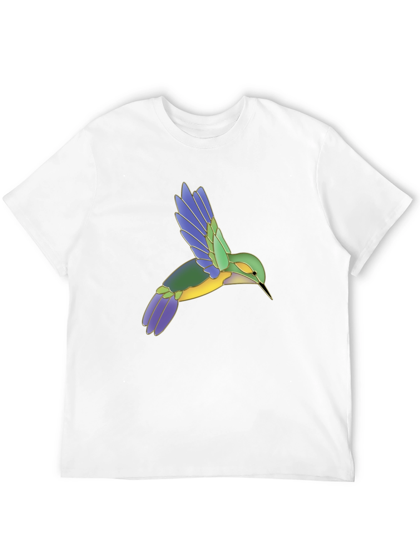 Hummingbird Graphic Print Black T-Shirt
