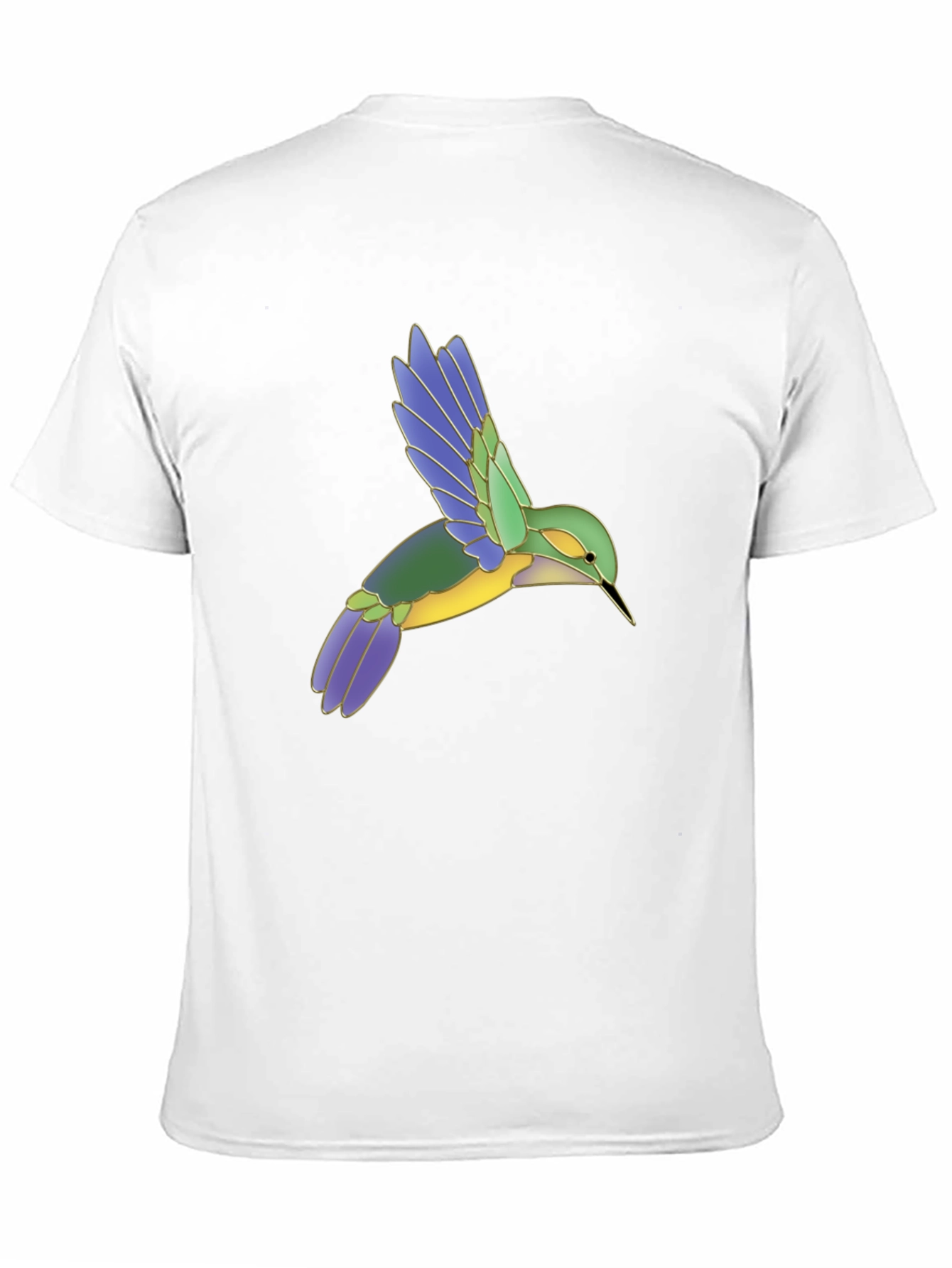 Hummingbird Graphic Print Black T-Shirt