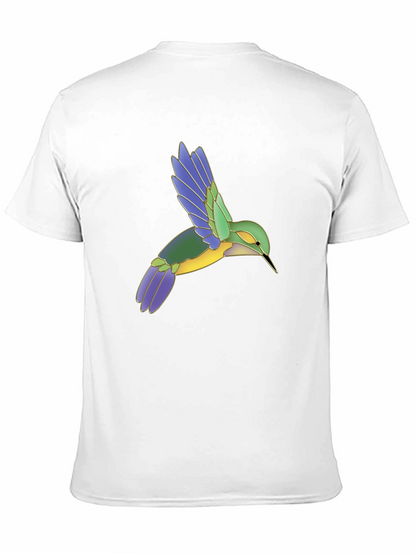Hummingbird Graphic Print Black T-Shirt