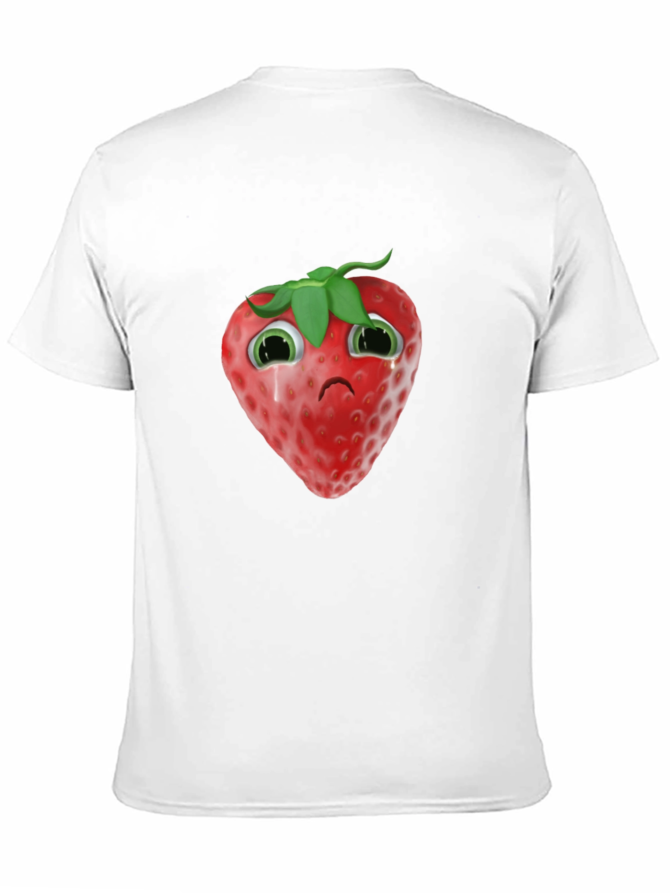 Sad Strawberry Black T-Shirt