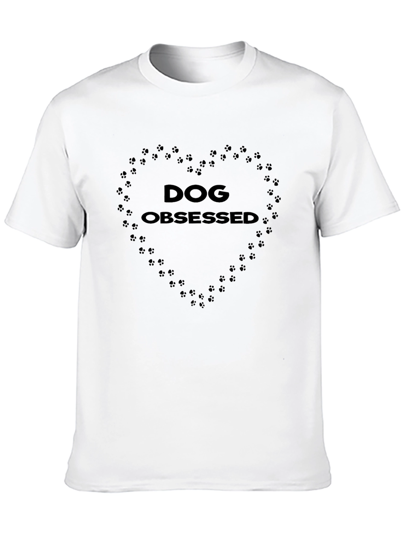 Dog Obsessed Heart Paw Print Tee - Unisex