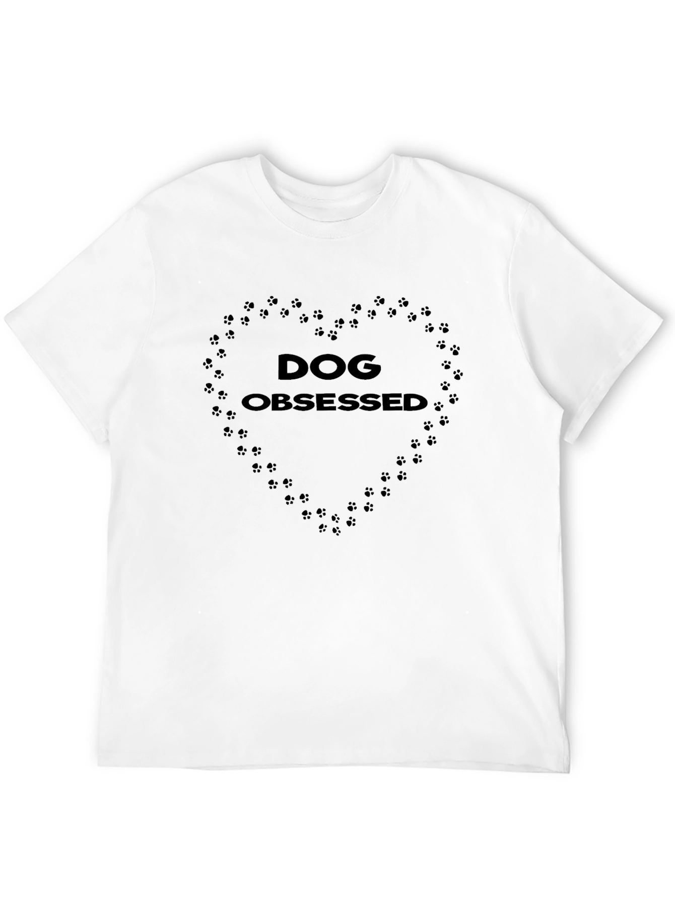 Dog Obsessed Heart Paw Print Tee - Unisex