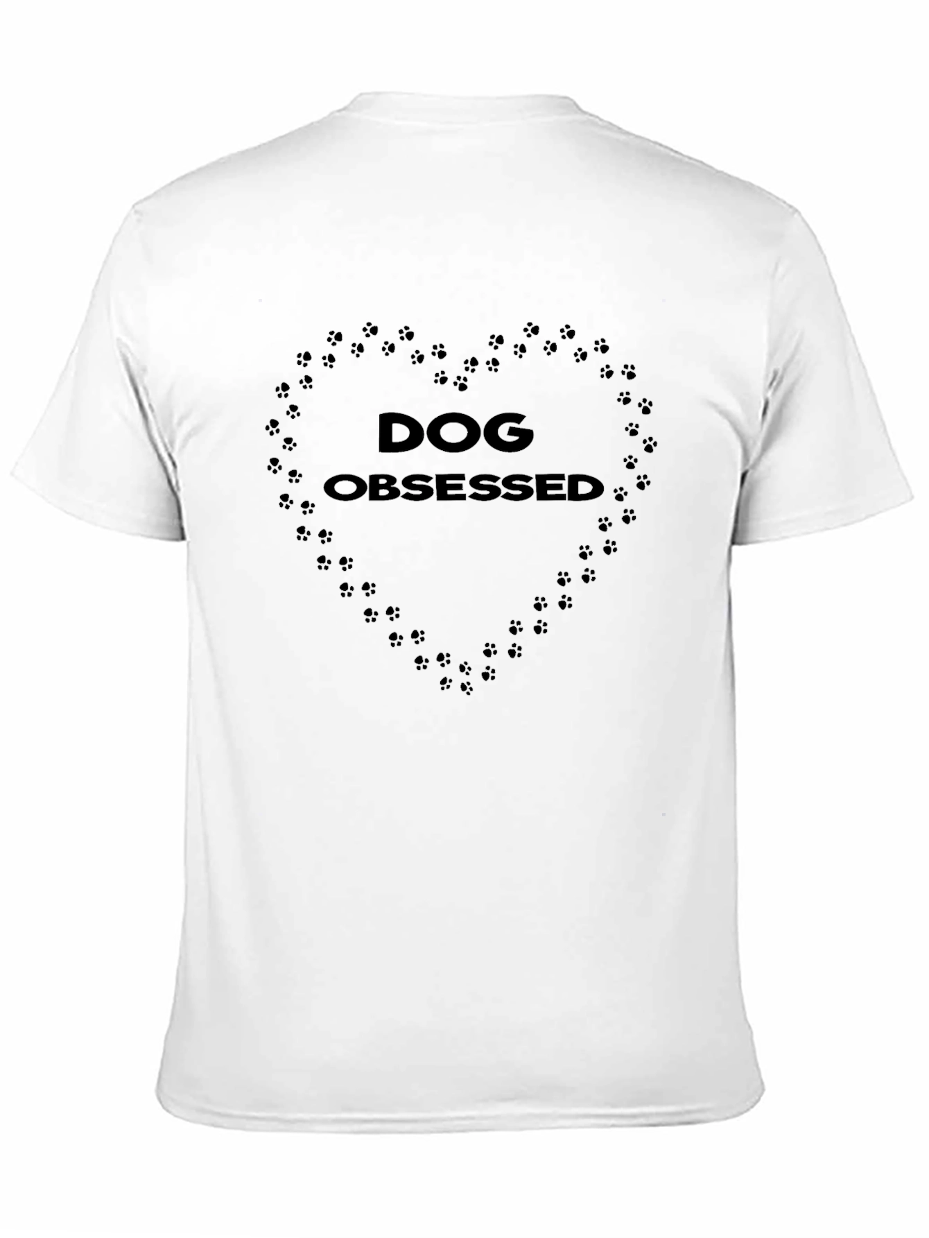 Dog Obsessed Heart Paw Print Tee - Unisex
