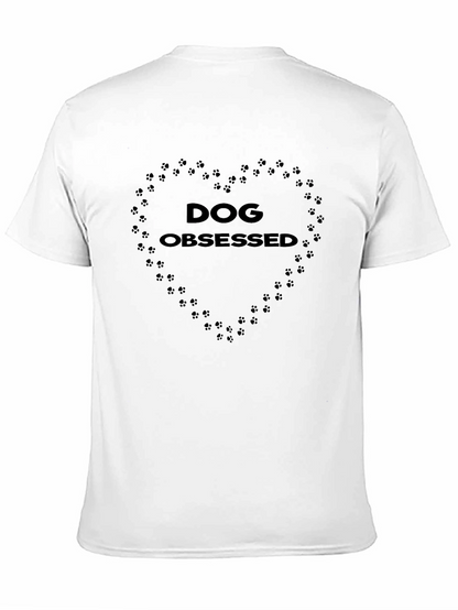 Dog Obsessed Heart Paw Print Tee - Unisex