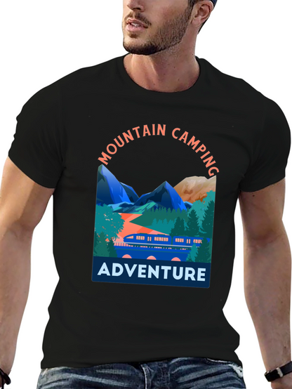 Mountain Camping Adventure Graphic T-Shirt