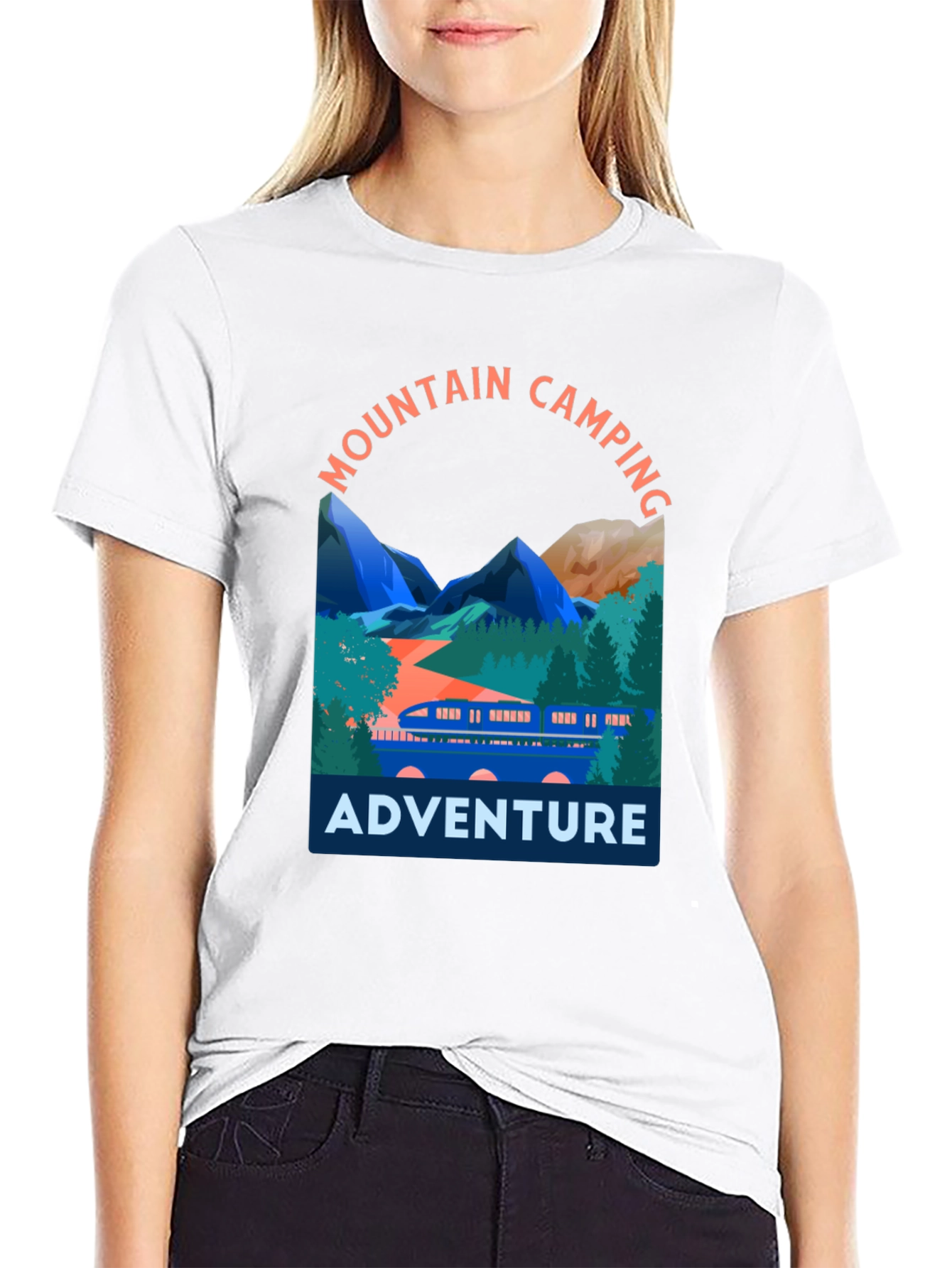 Mountain Camping Adventure Graphic T-Shirt