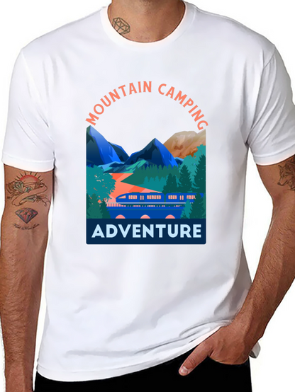Mountain Camping Adventure Graphic T-Shirt