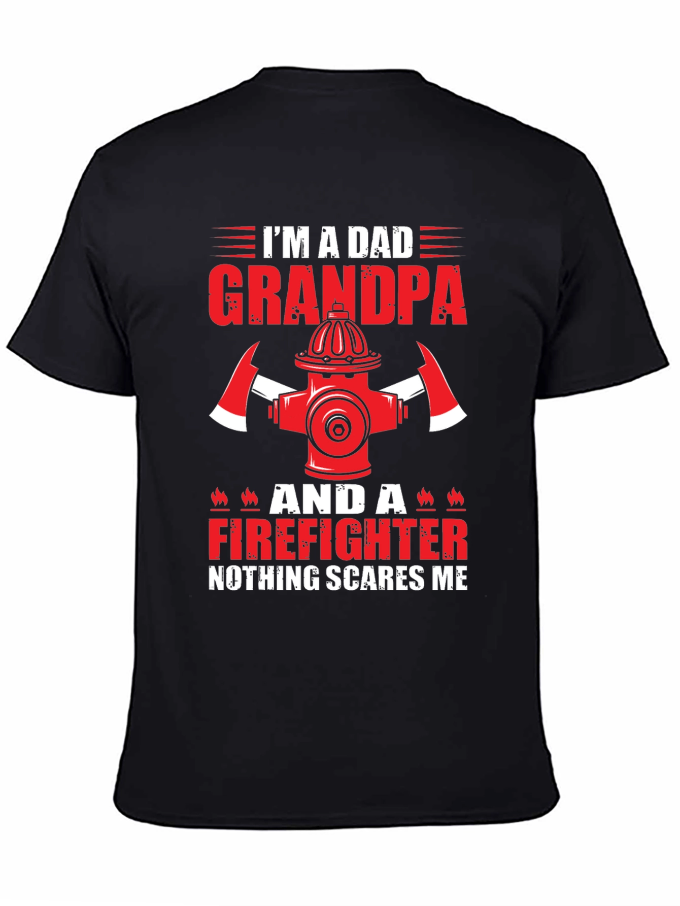 Dad Grandpa Firefighter Graphic Tee