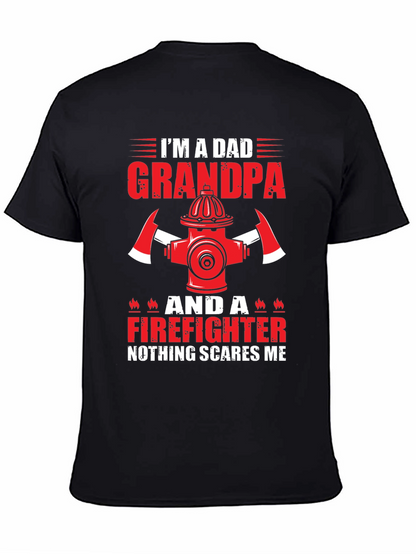 Dad Grandpa Firefighter Graphic Tee