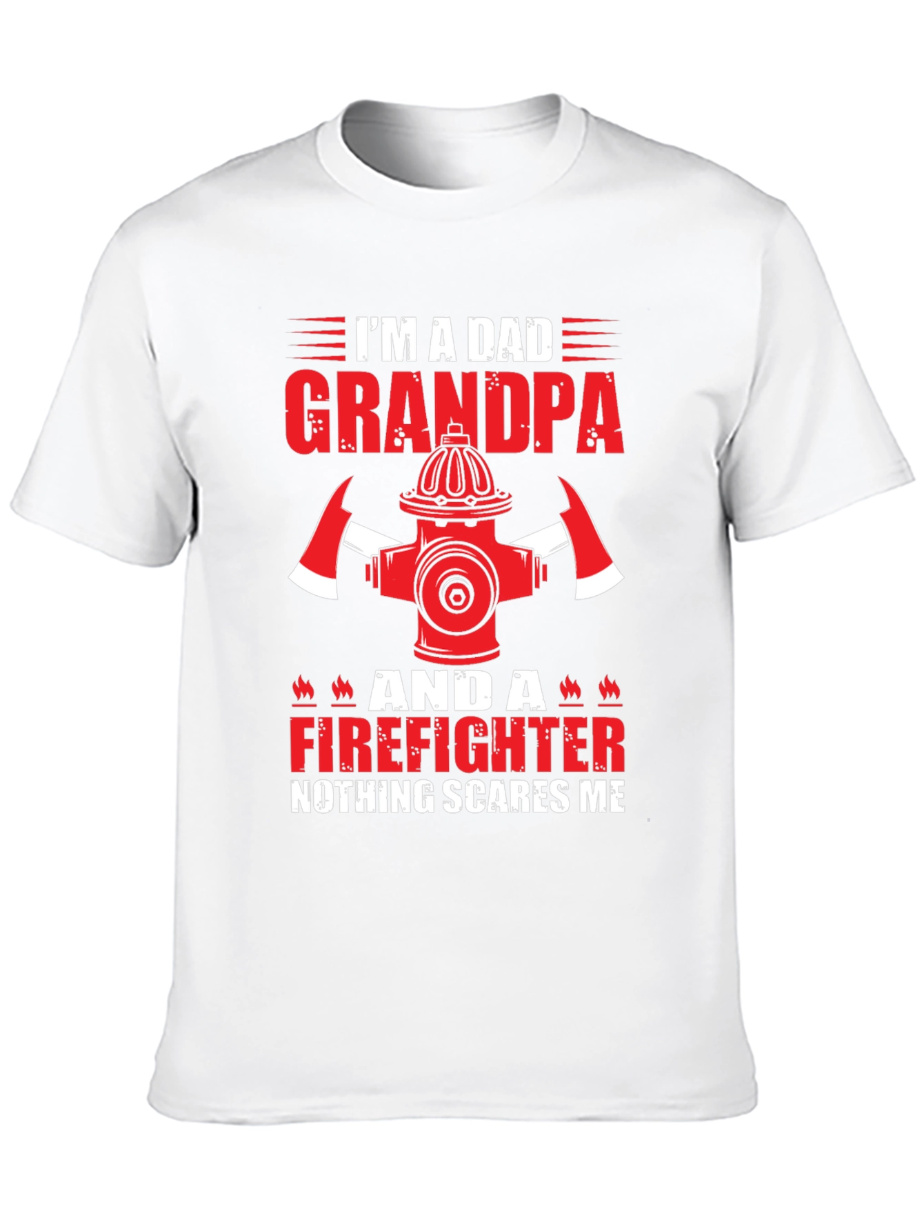 Dad Grandpa Firefighter Graphic Tee