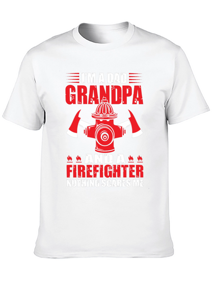 Dad Grandpa Firefighter Graphic Tee