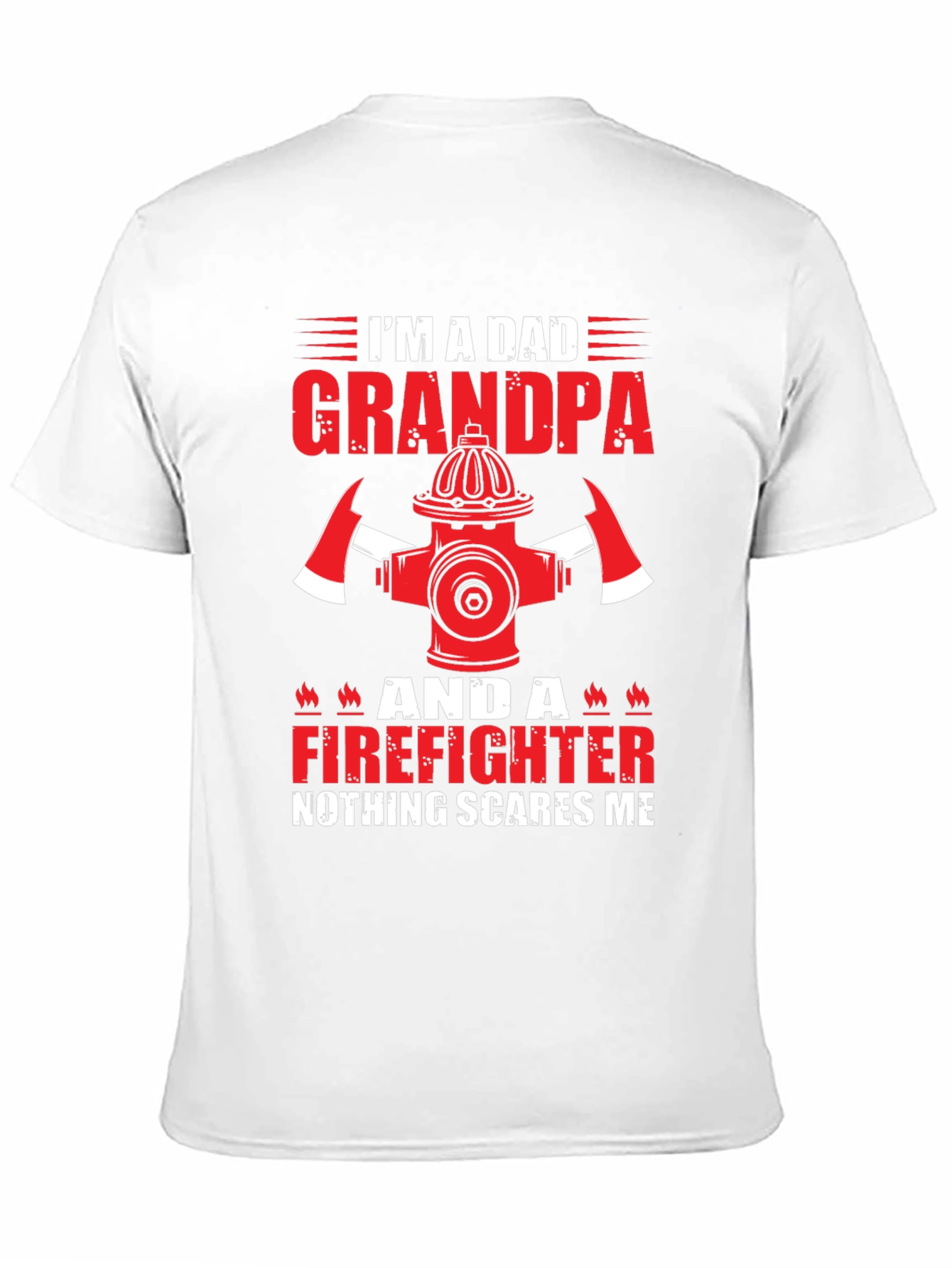 Dad Grandpa Firefighter Graphic Tee