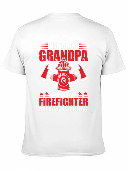 Dad Grandpa Firefighter Graphic Tee