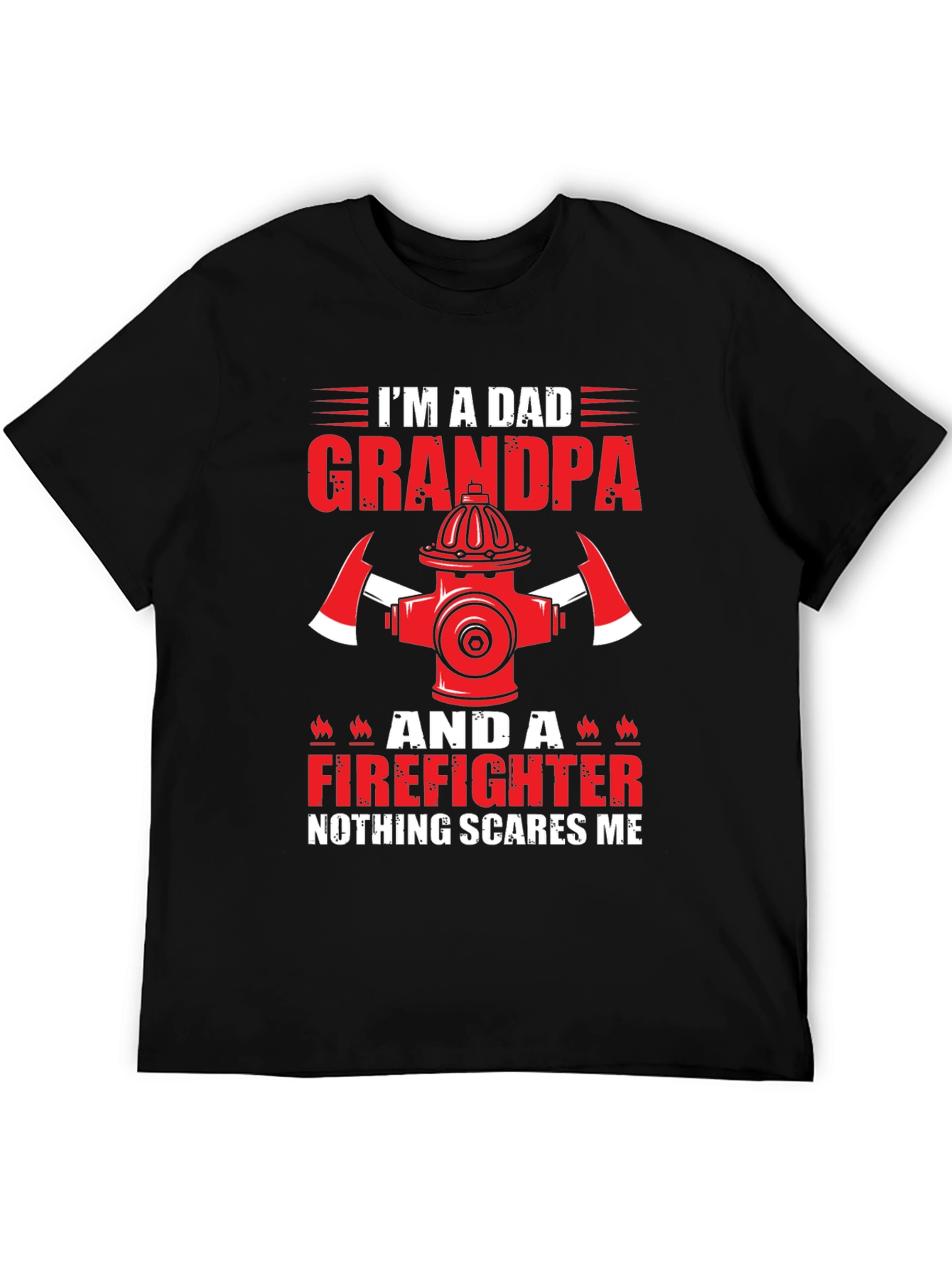 Dad Grandpa Firefighter Graphic Tee